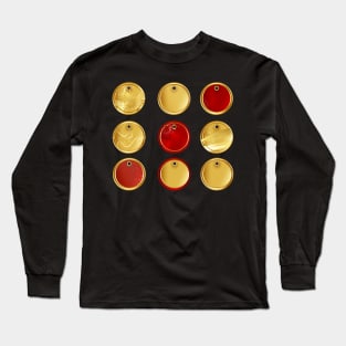 Round labels ( Gold round coins ) Long Sleeve T-Shirt